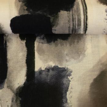 Preview: Baumwoll-Leinen Adria Abstrakt Grau/Schwarz/Beige von Swafing